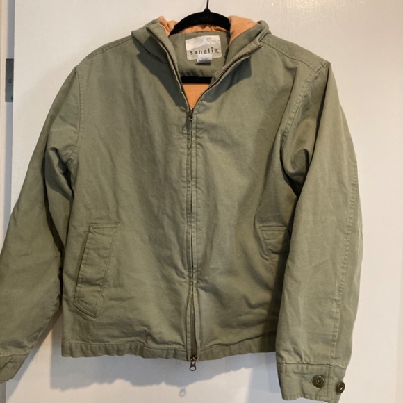 Sahalie 100% Organic Cotton Hooded Bomber Jacket - Picture 1 of 7